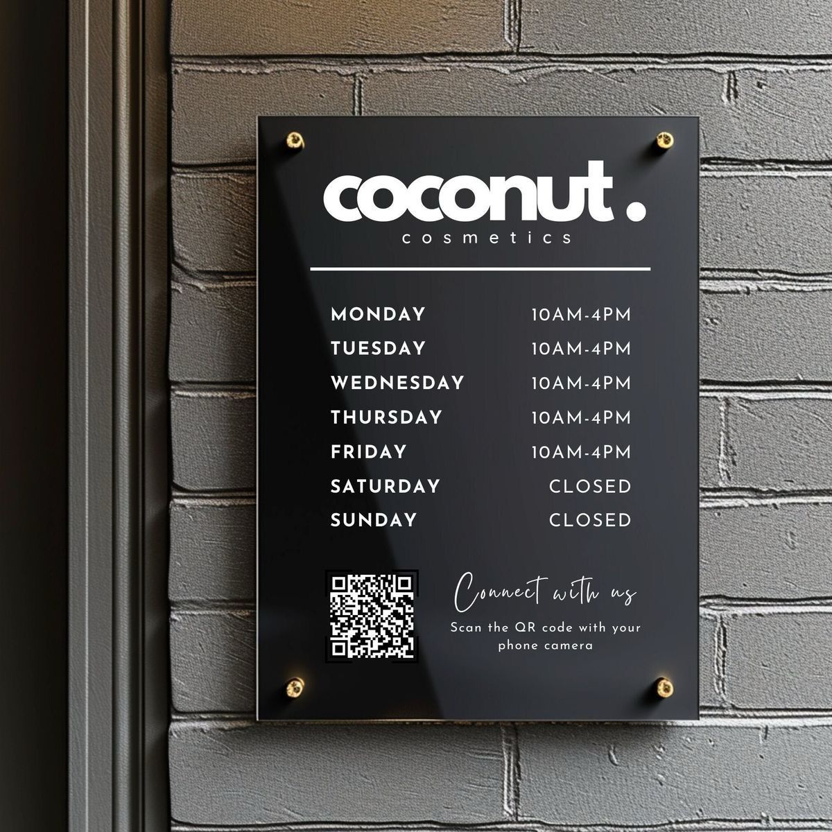 Business Hour Sign - Design 1