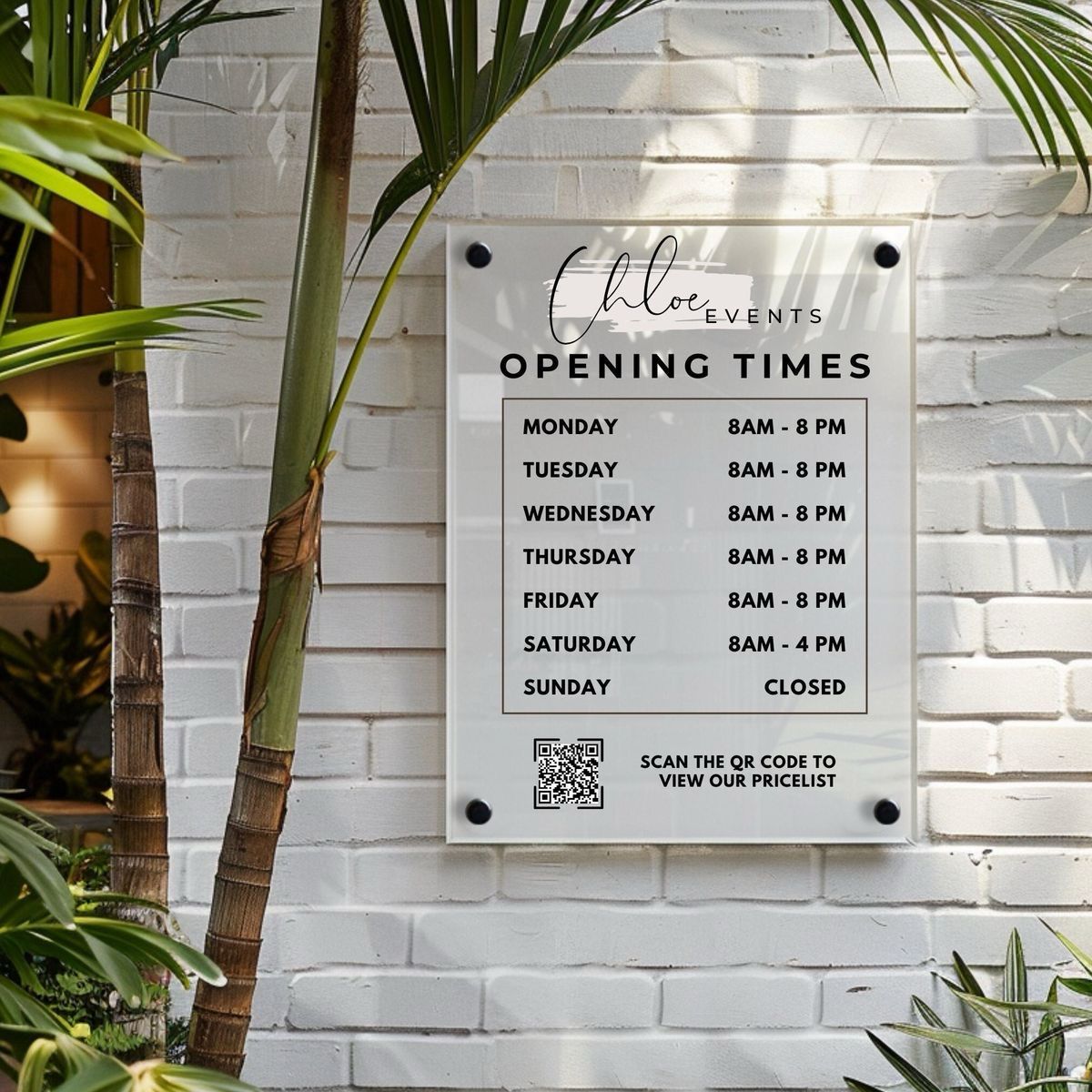 Business Hour Sign - Design 2