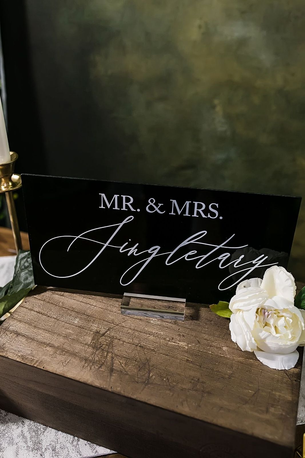 Bride And Groom Table Sign - Design 3