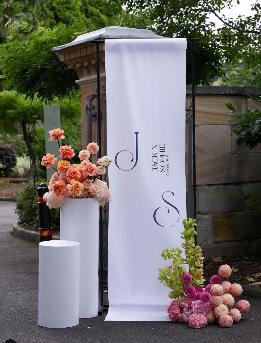 Linen welcome sign - Design 1