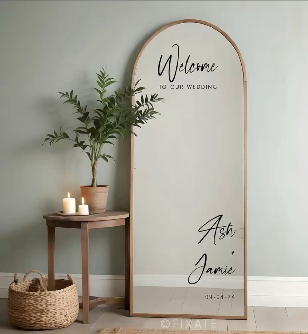 Mirror welcome sign - Design 3
